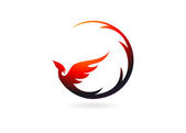 Phoenix logo design szimbólum vektor