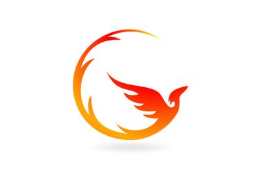 Soyut Phoenix iş logo tasarım simge vektör