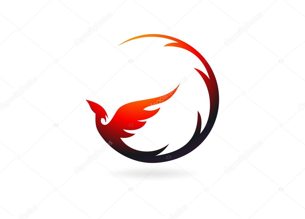 Phoenix logo design symbol vector