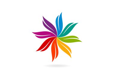 Yaprak renkli döngü iş logo