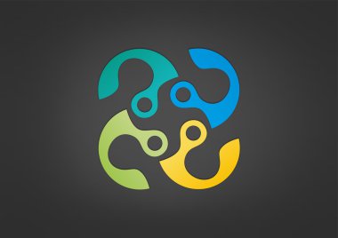 Soyut teknoloji kurumsal logo