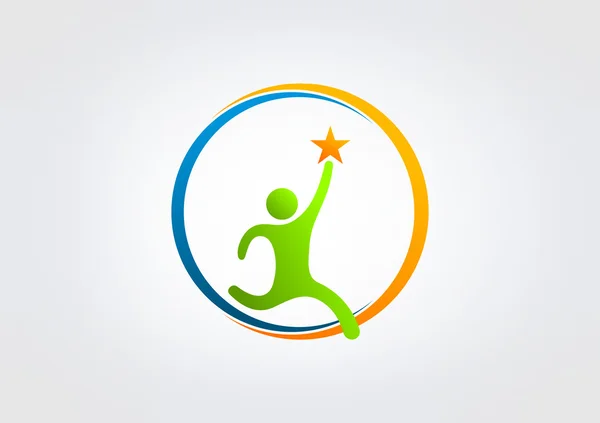 Erfolg gesundes Logo Verein — Stockvektor