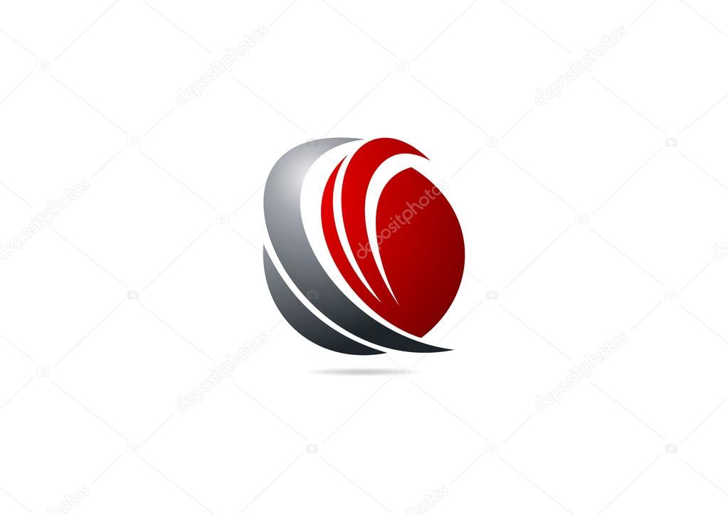 Finance logo globe  finasial growth