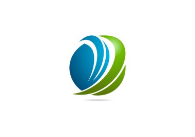 Green finance logo symbol design vector clipart