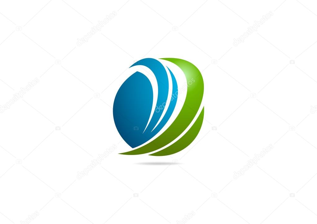 Finance logo, sphere  financial growth icon symbol design vector