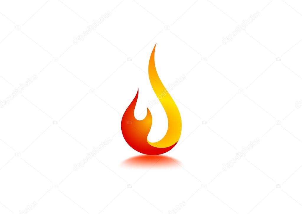 Fire flame vector Logo design template