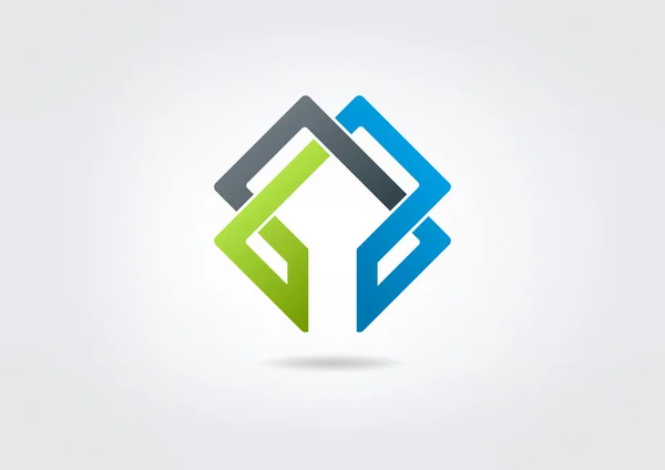 Logo corporativo de construcción infinita — Vector de stock