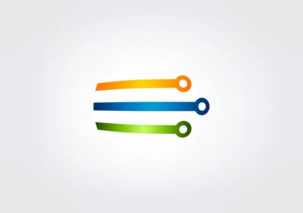 Linha círculo tecnologia logotipo do negócio —  Vetores de Stock