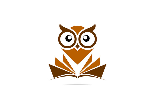 Brown owl vector logo design