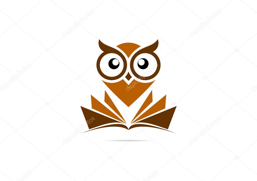 Brown owl vector logo design