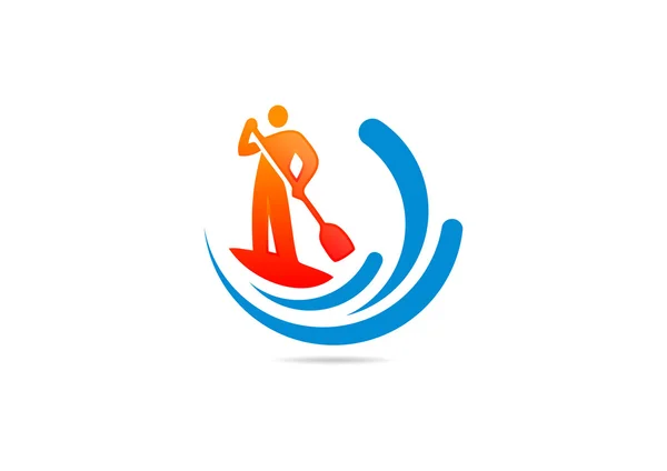 Paddleboard logo — Stockový vektor