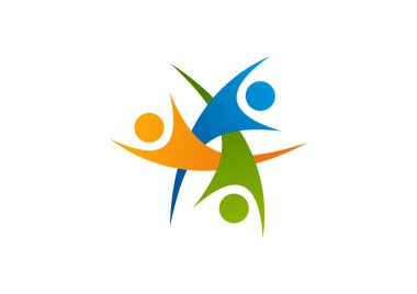 Ekip çalışması yaratıcı logo