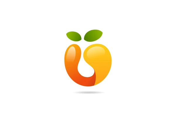 Logo für frisches Obst — Stockvektor