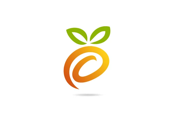 Divertente logo di frutta fresca Illustrazioni Stock Royalty Free