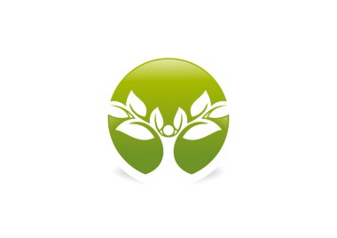 Ağaç insan vücudunun sağlık Logo