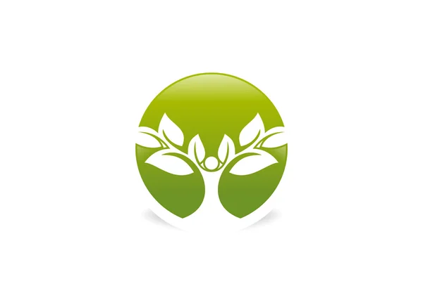 Boom menselijk lichaam wellness Logo — Stockvector