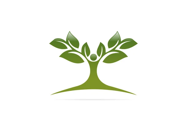 Вмістити логотип листя тіла.jpg — стоковий вектор
