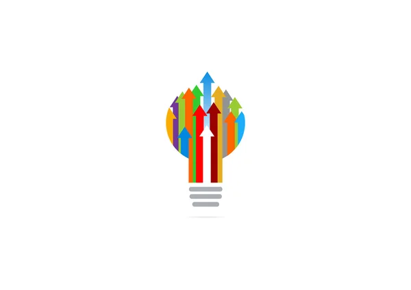 Дизайн логотипу стрілки ідеї — стоковий вектор