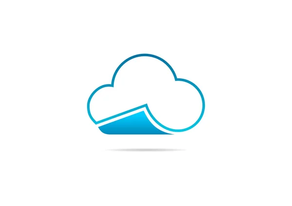 Cloud computing data logo — Stock Vector