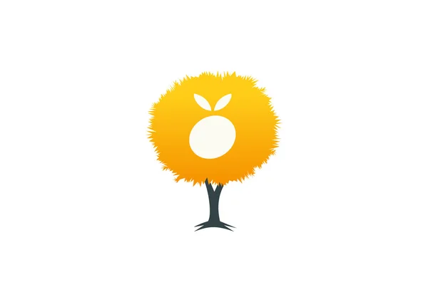 Logo de l'arbre orange — Image vectorielle