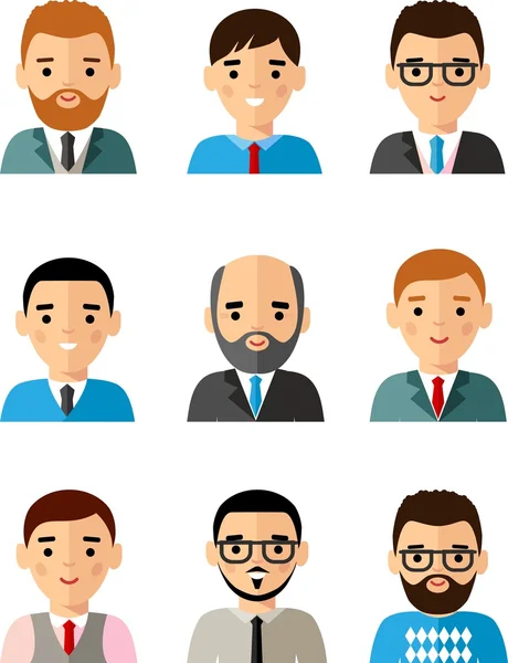 Bezetting avatars van internationale andere manager man en vrouw — Stockvector