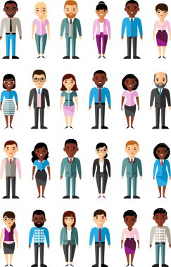 Dizi vektör Afro-Amerikan, Avrupa iş halklar