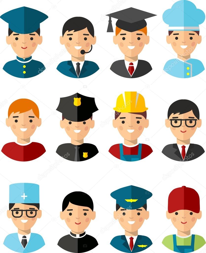 Set of people icons