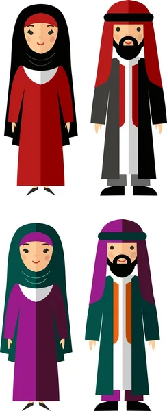 Ilustracja wektorowa arabskiej mężczyzna i kobieta — Wektor stockowy