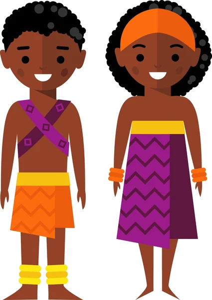 Illustration vectorielle d'enfants afro-américains — Image vectorielle