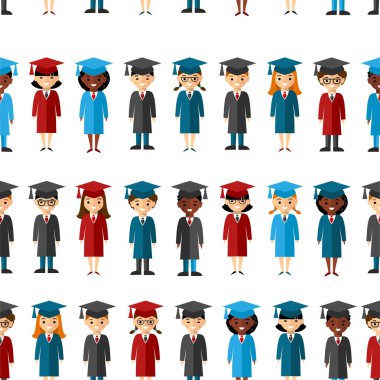 Uluslararası mezunu sorunsuz arka plan.