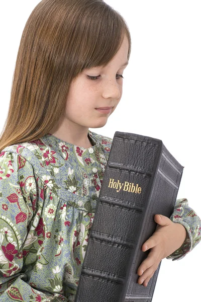 Niño leyendo la Biblia — Foto de Stock