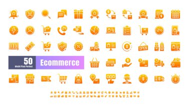 64x64 Pixel Etrade Çevrimiçi Alışveriş Teslimatının Mükemmel. Gradyan Katı Şekil Simgesi Vektörü dolduruldu. Web sitesi, Uygulama, Yazdırma, Belge Tasarımı, Poster Tasarımı vb. için.