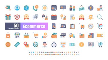 64x64 Pixel Etrade Çevrimiçi Alışveriş Teslimatının Mükemmel. Düz Renk Simgeleri Vektörü. Web sitesi, Uygulama, Yazdırma, Belge Tasarımı, Poster Tasarımı vb. için.