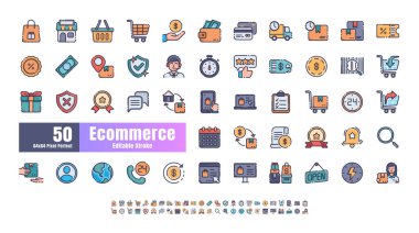 64x64 Pixel Etrade Çevrimiçi Alışveriş Teslimatının Mükemmel. Düz Renk İnce Çizgi Özeti Düzenlenebilir Vuruş Simgesi Vektörü. Web sitesi, Uygulama, Yazdırma, Belge Tasarımı, Poster Tasarımı vb. için.