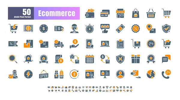 64x64 Pixel Etrade Çevrimiçi Alışveriş Teslimatının Mükemmel. Çift renkli Solid Glyph Simge Vektörü. Web sitesi, Uygulama, Yazdırma, Belge Tasarımı, Poster Tasarımı vb. için.