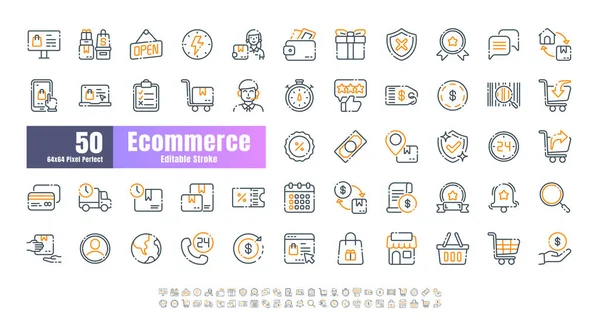 64x64 Pixel Etrade Çevrimiçi Alışveriş Teslimatının Mükemmel. Çift Renkli İnce Satır Özeti Düzenlenebilir Vuruş Simgesi Vektörü. Web sitesi, Uygulama, Yazdırma, Belge Tasarımı, Poster Tasarımı vb. için.