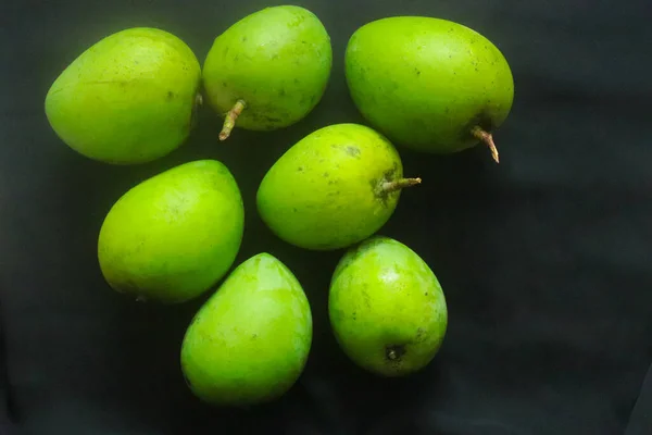 Giardino Frutta Fresca Mango Harivanga Verde Matura — Foto Stock