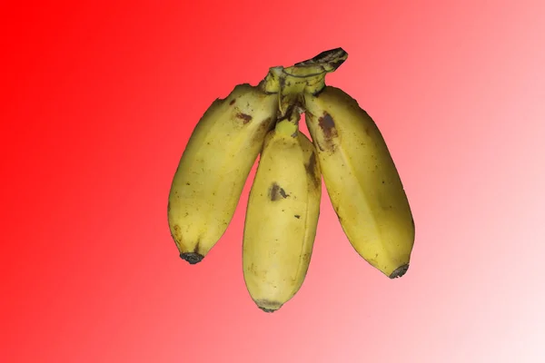 Fresh Bunch Yellow Banana Isolated Readies Background — Stock Photo, Image