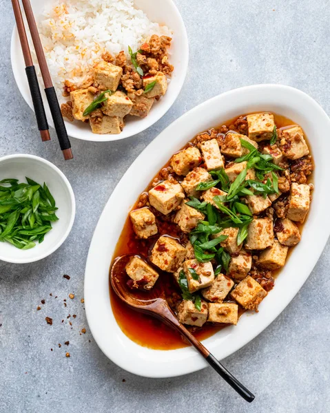 Mapo Tofu, kuchnia sichuan — Zdjęcie stockowe