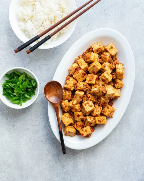 Mapo Tofu, kuchnia sichuan — Zdjęcie stockowe