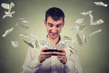 Technology online banking money transfer, e-commerce concept