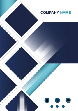 Şirket broşürü veya broşürü için bir kapak iş şablonunun vektörü