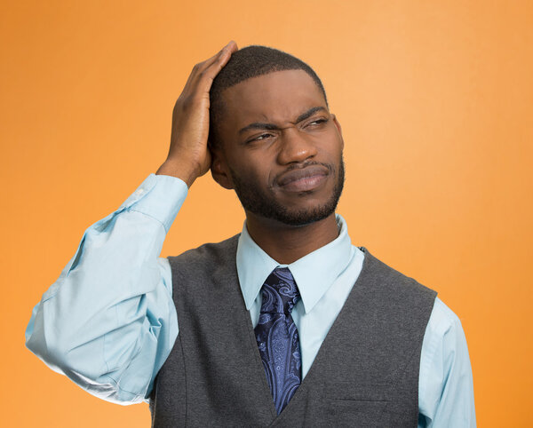 Man thinking, confused