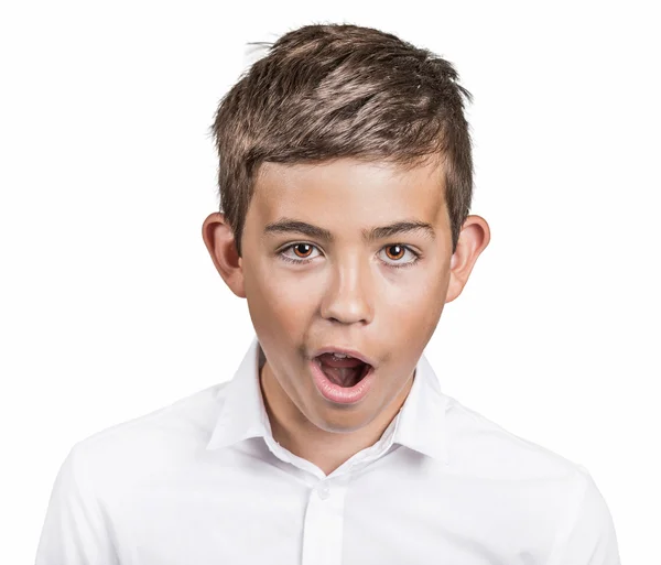 Man shocked surprised in disbelief, wide open mouth — Stock Photo, Image