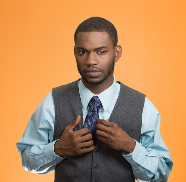 Timid, shy, anxious man