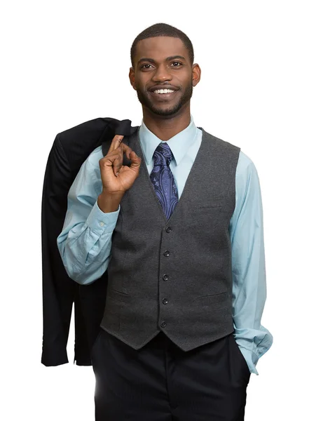 Handsome young business man in full sui — Stock Photo, Image