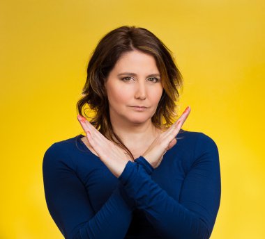 gösterilen kadın hareketi konuşmayı kes, kes şunu sormaya x