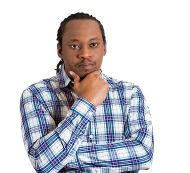 Sana şüpheli görünen dikey şüpheci genç adam