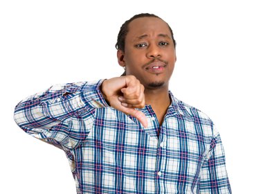 başparmak aşağı adam