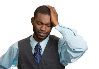 üzücü, stresli depresif, kasvetli genç adam